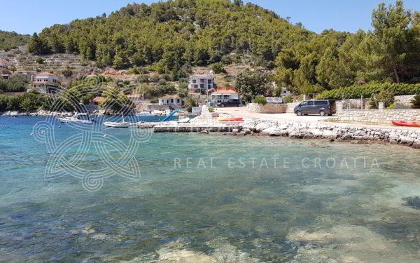 Croatia Korcula seafront land for sale with building permit and project