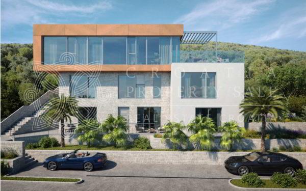 Croatia Korcula town area waterfront modern villa with pool for sale