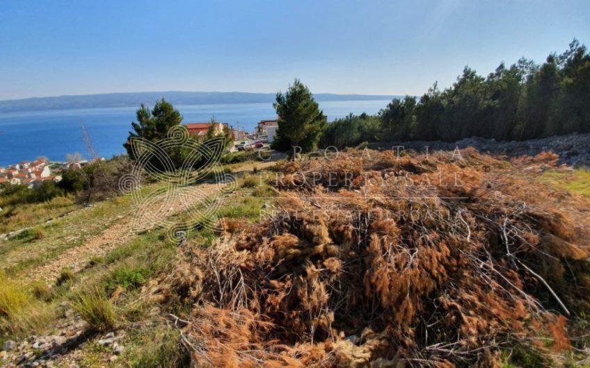 Croatia Omis area sea view land for sale with building permit