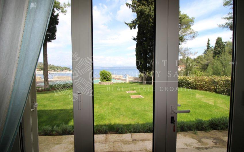 Croatia Solta island waterfront luxury historic villa for sale with yacht mooring
