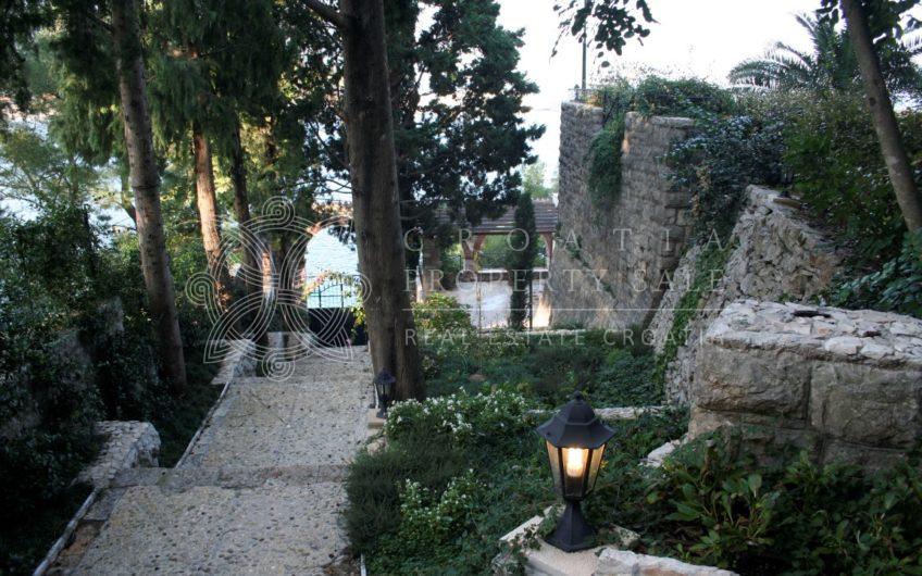 Croatia Solta island waterfront luxury historic villa for sale with yacht mooring