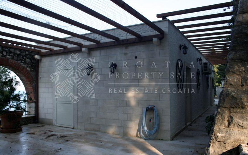 Croatia Solta island waterfront luxury historic villa for sale with yacht mooring