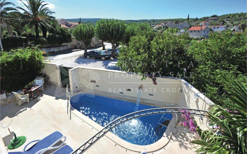 Croatia island Brac sea view villa with pool for sale