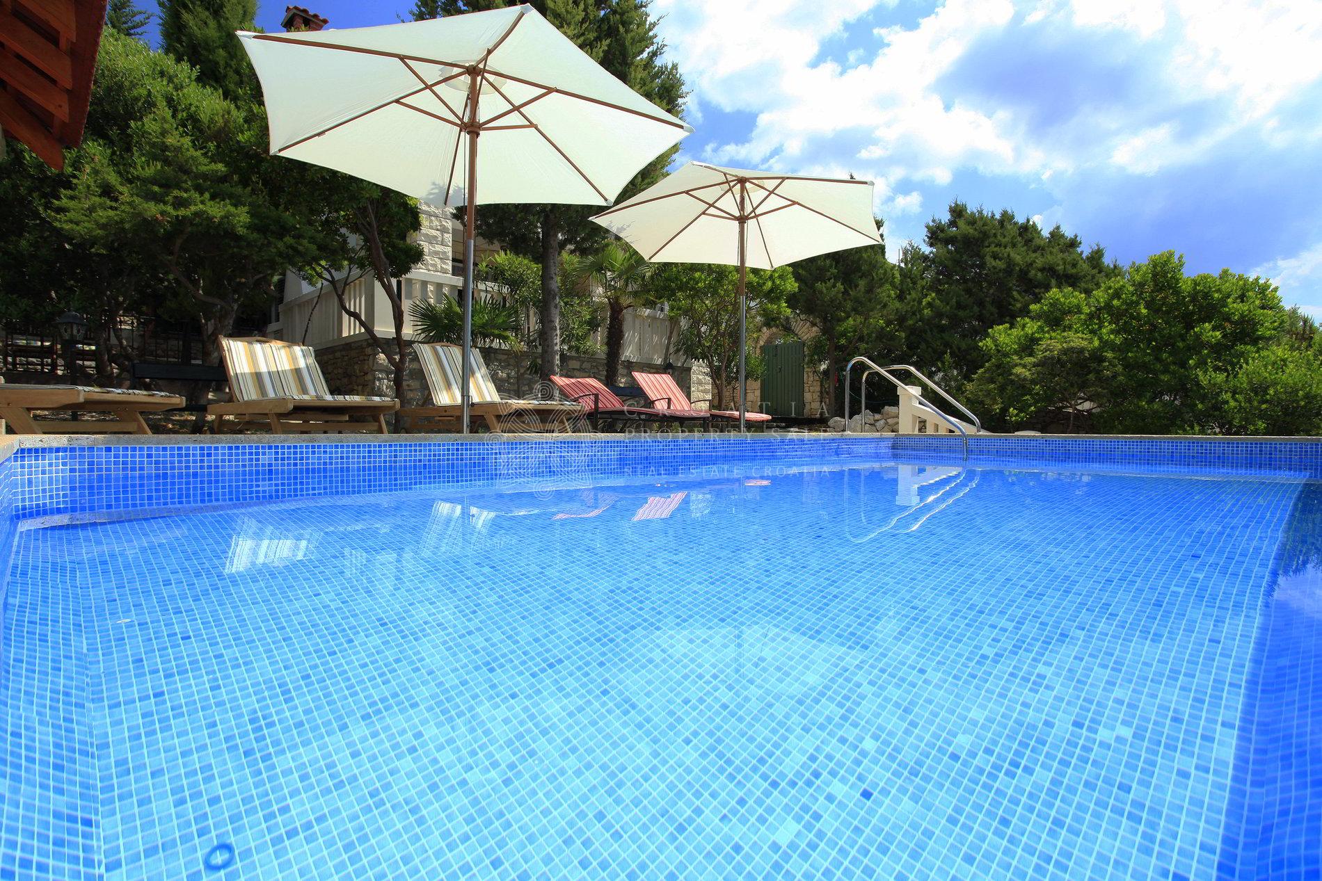 Croatia island Korcula beachfront villa with pool for sale
