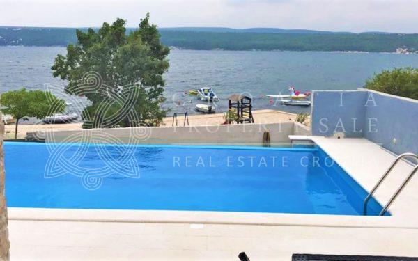 Croatia Zadar area seafront house for sale with pool