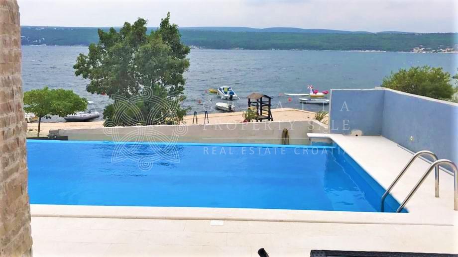 Croatia Zadar area seafront house for sale with pool