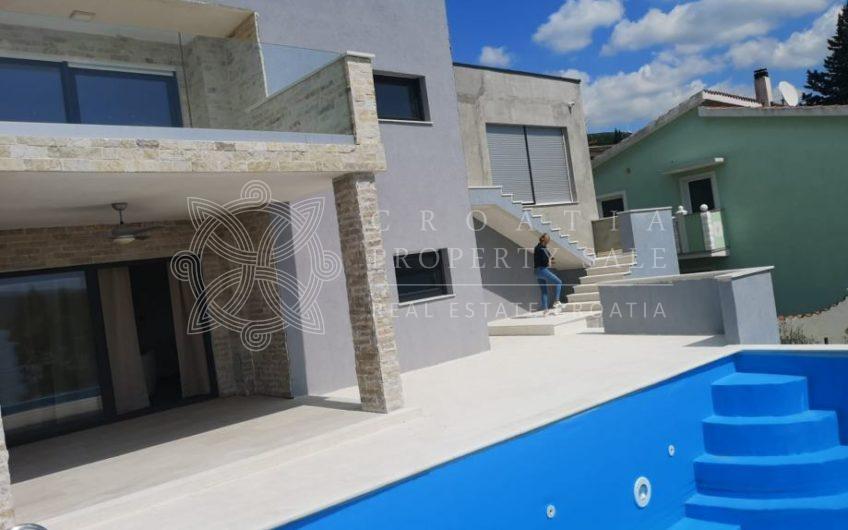 Croatia Zadar area seafront house for sale with pool