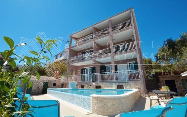 Croatia Trogir Ciovo sea view house with pool sale