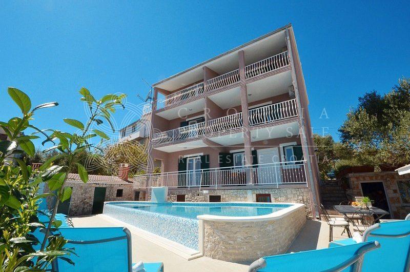 Croatia Trogir Ciovo sea view house with pool sale