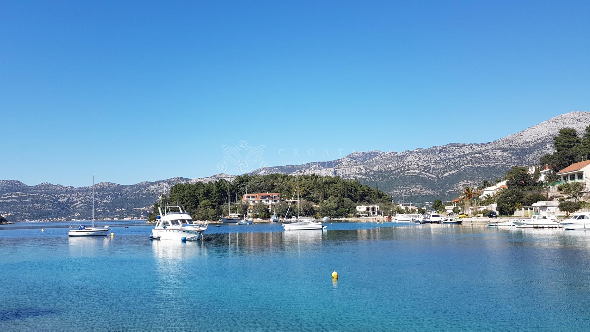 Croatia Korcula Town area waterfront cottage for sale