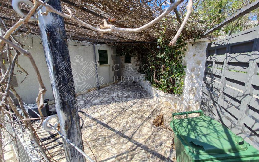 Croatia Zadar area waterfront stone house with boat mooring for sale