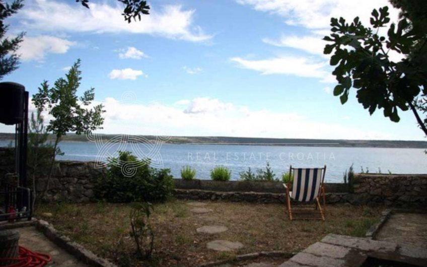 Croatia Zadar area waterfront stone house with boat mooring for sale