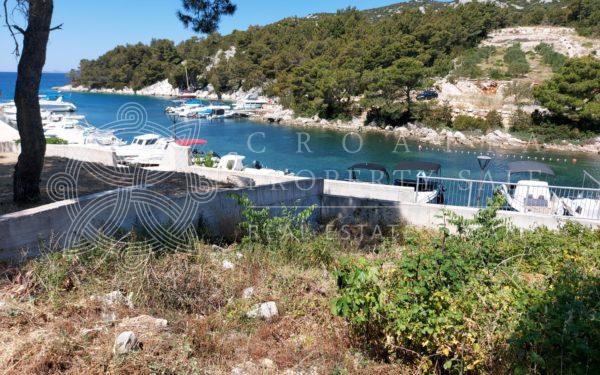 Croatia Sibenik area waterfront land with boat mooring for sale