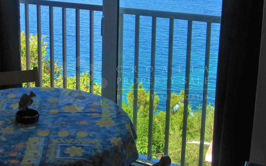 Croatia Korcula island waterfront house for sale with boat mooring