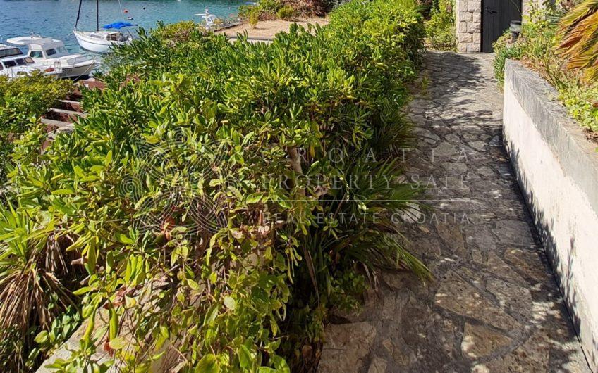 Croatia Korcula island waterfront villa for sale with boat mooring