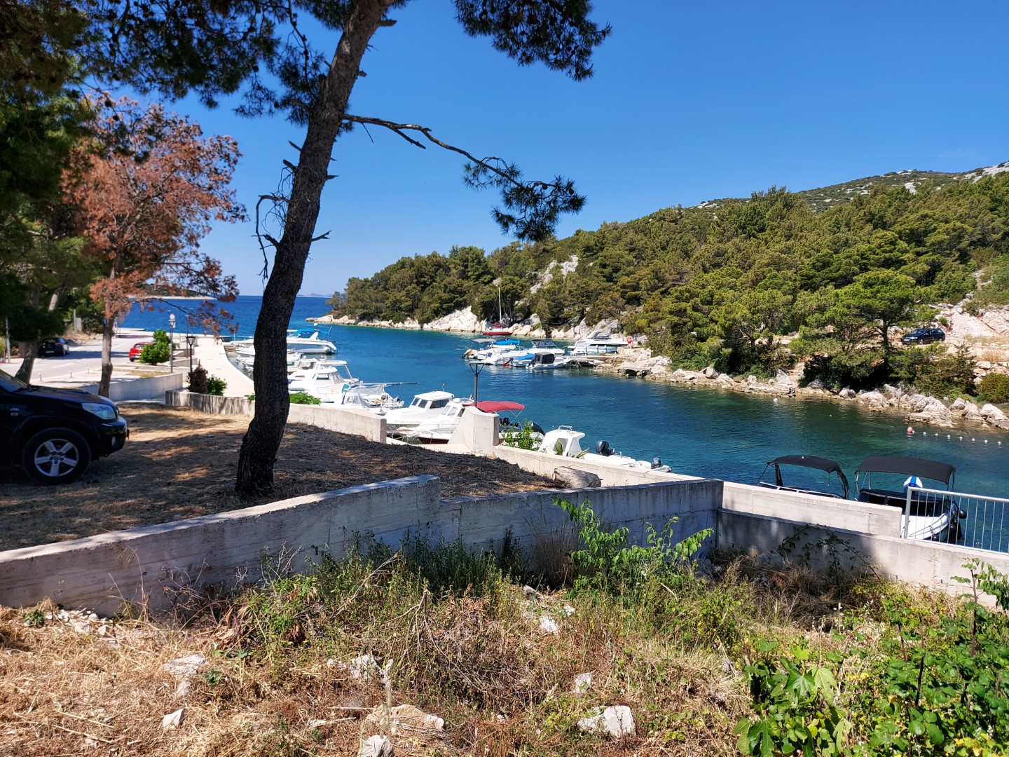 Croatia Sibenik area waterfront land with boat mooring for sale Real Estate Croatia