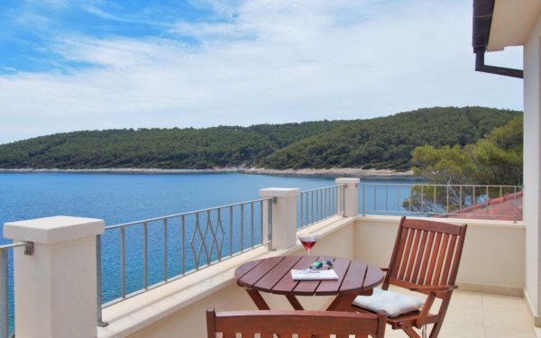 Croatia Korcula island frontline villa for sale directly on the beach