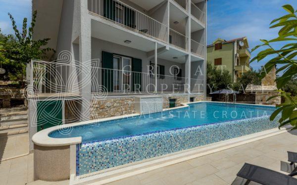 Croatia Trogir area modern villa with pool by the sea for sale