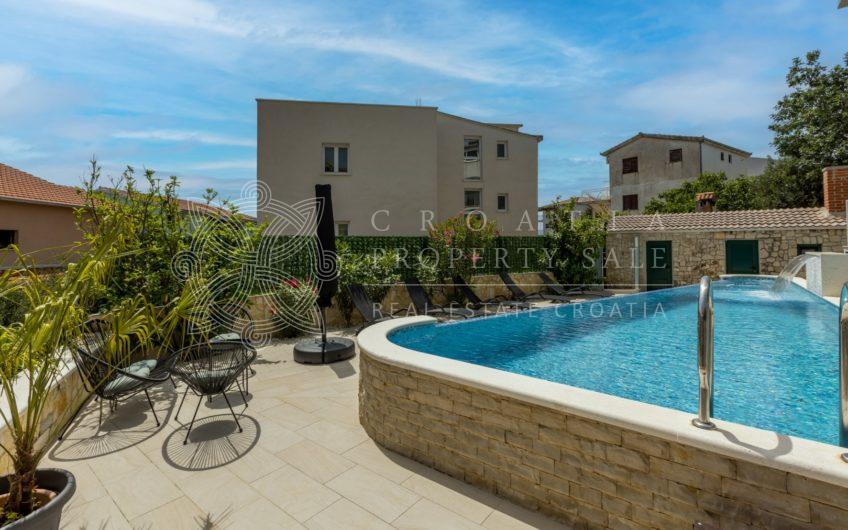 Croatia Trogir area modern villa with pool by the sea for sale