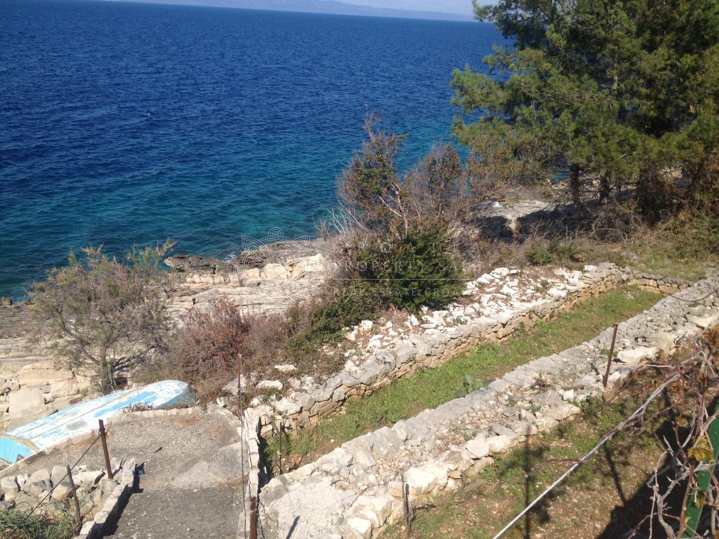 Croatia Korcula Waterfront building land for sale with spectacular panoramic sea view