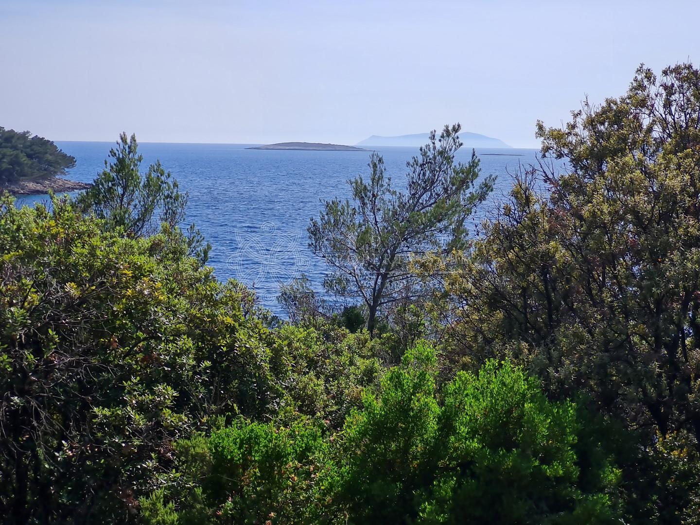 Croatia Korcula island building land for sale with panoramic sea view