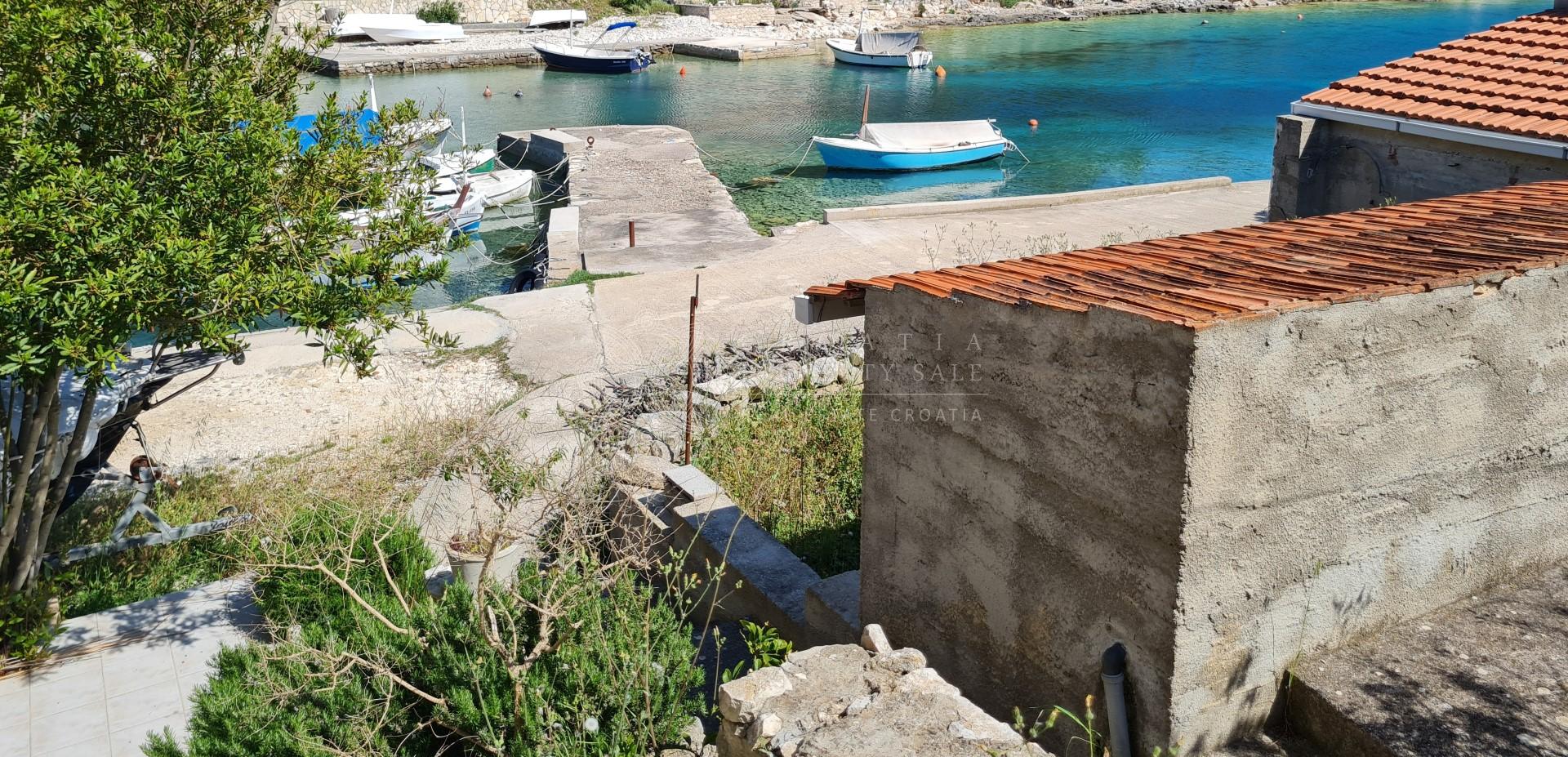 Croatia Korcula island sea front house for sale with a boat mooring