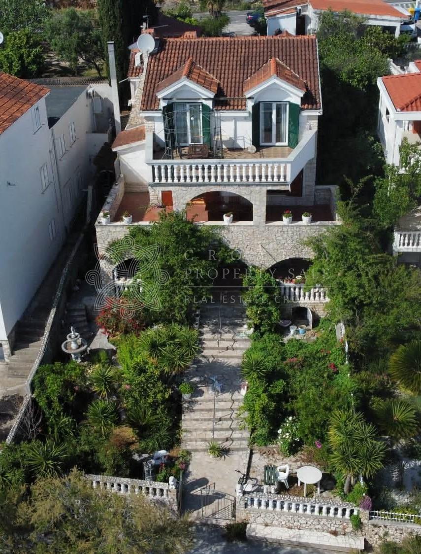 Croatia Trogir Riviera large waterfront house with four apartments for sale