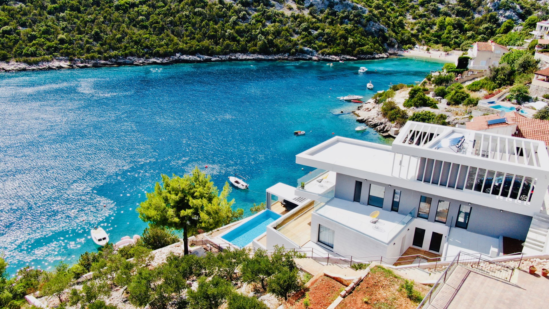 Waterfront luxury villa for sale Trogir area Croatia