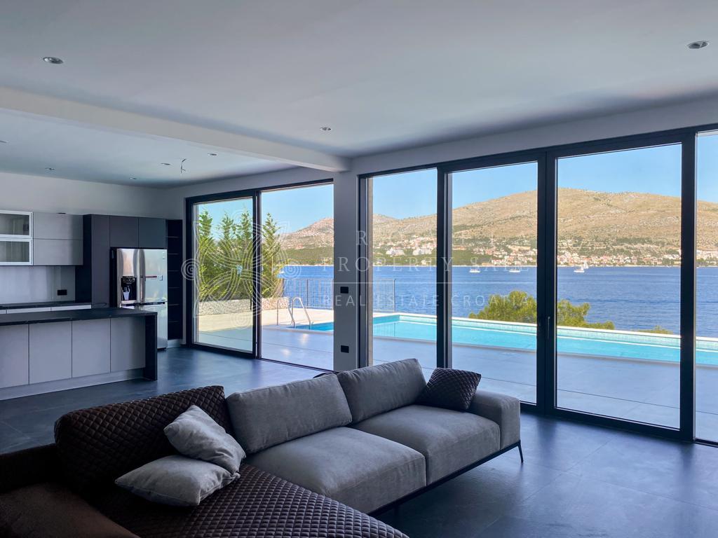 Croatia Trogir area new modern seafront villa for sale