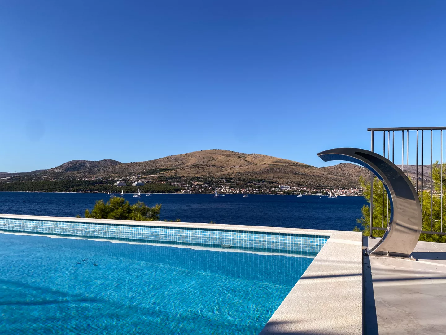 Croatia Trogir area new modern seafront villa for sale