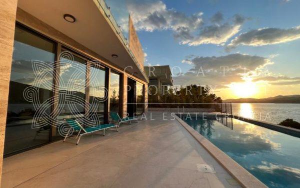 Croatia Trogir area new modern seafront villa for sale