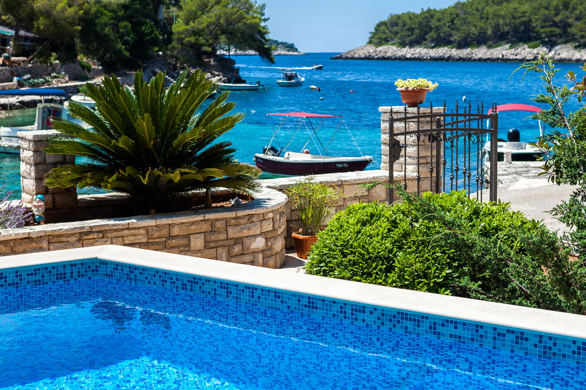 Beachfront villa with a pool for sale in Croatia Korcula island