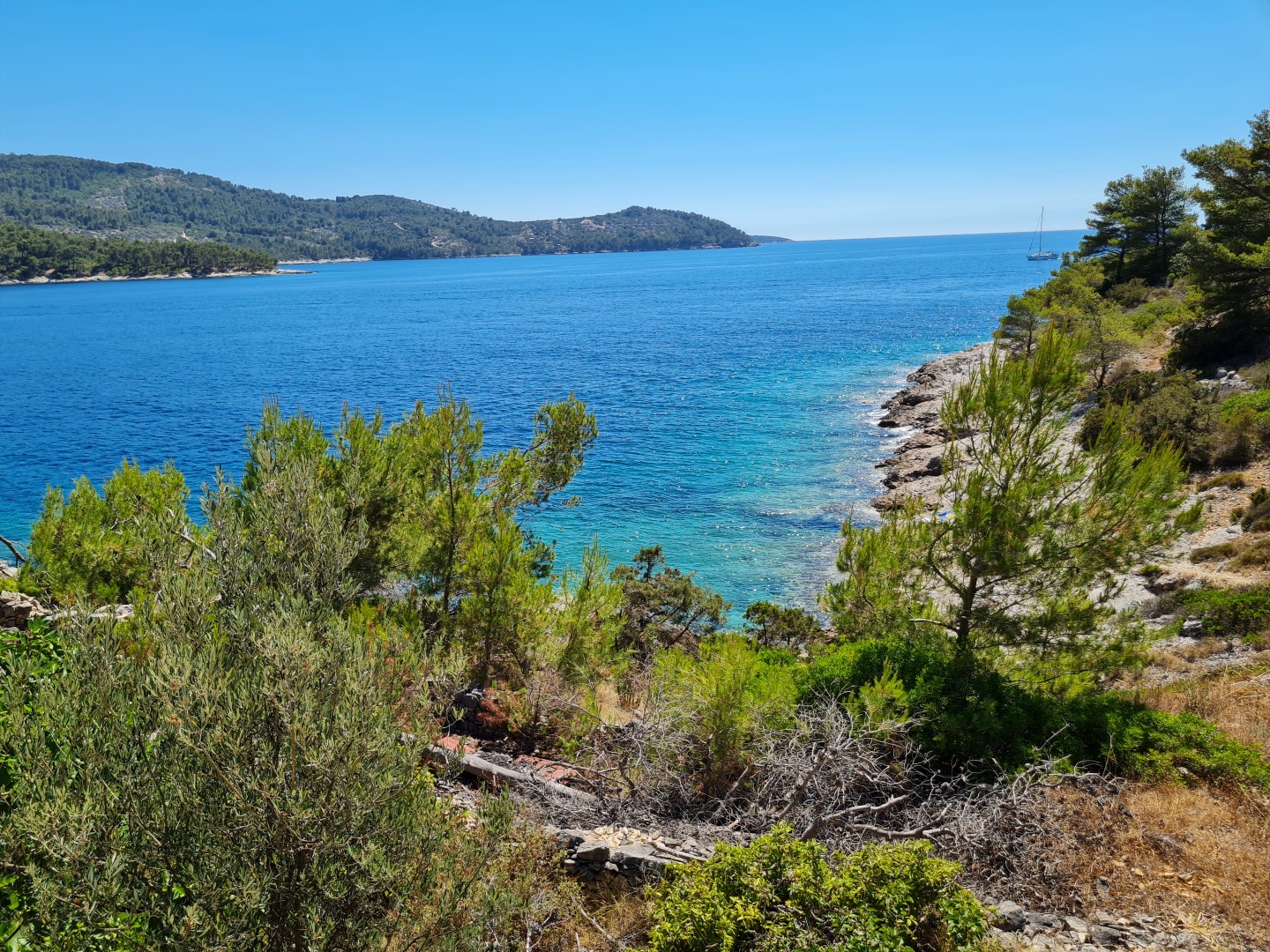 Korcula island building land with sea view for sale