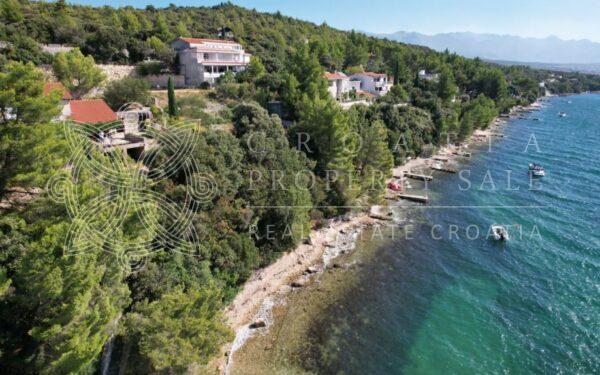 Croatia Maslenica Zadar region house for sale 1st row to the sea