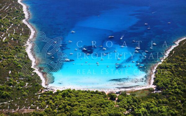 Croatia Zadar Dugi Otok island seafront land for sale with building permit
