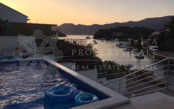 Croatia Korcula town waterfront villa with pool for sale