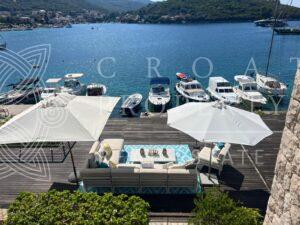 Seafront villa with boat mooring for sale on island of Korcula