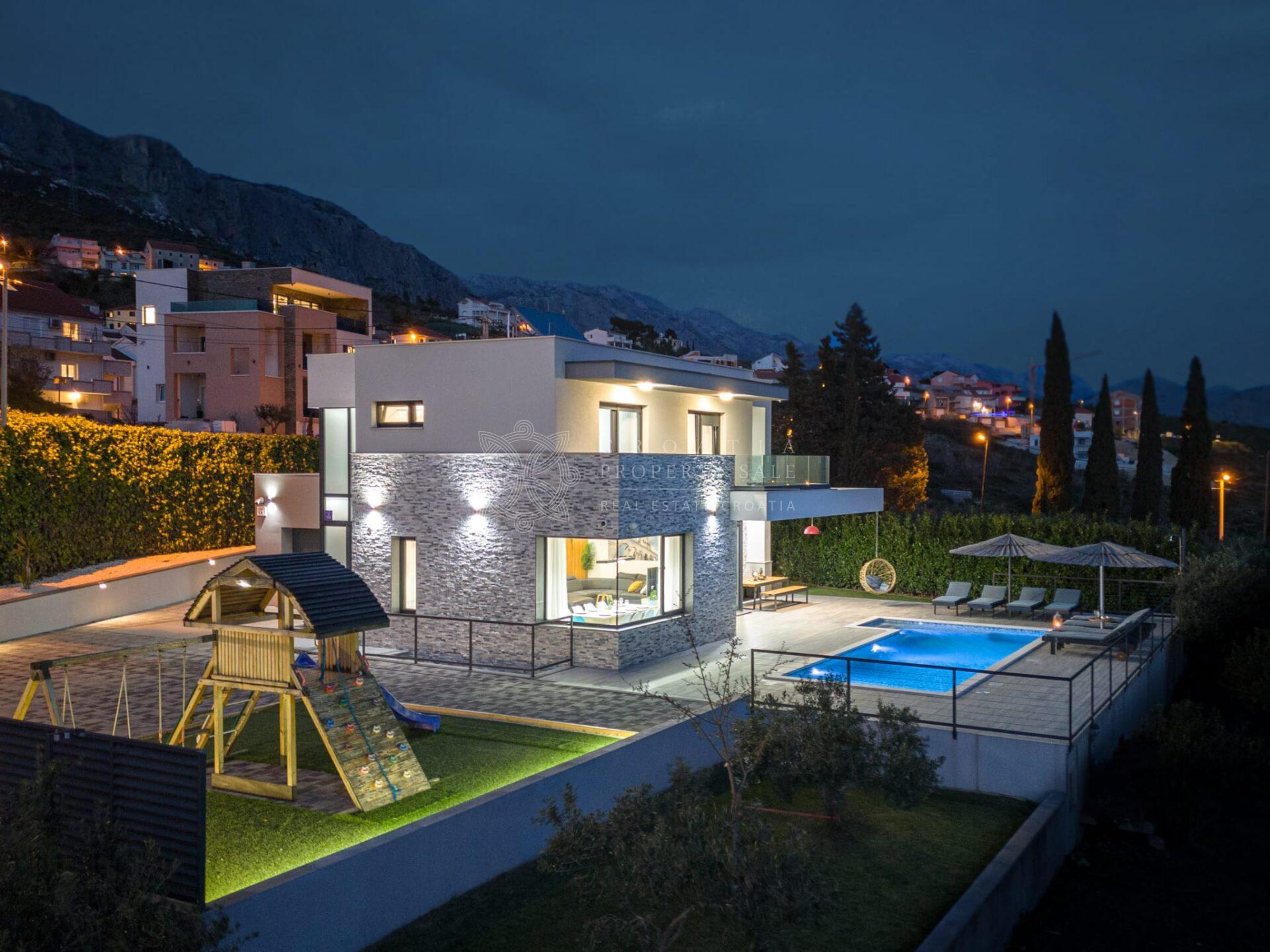 Croatia Split area modern villa with panoramic sea views for sale