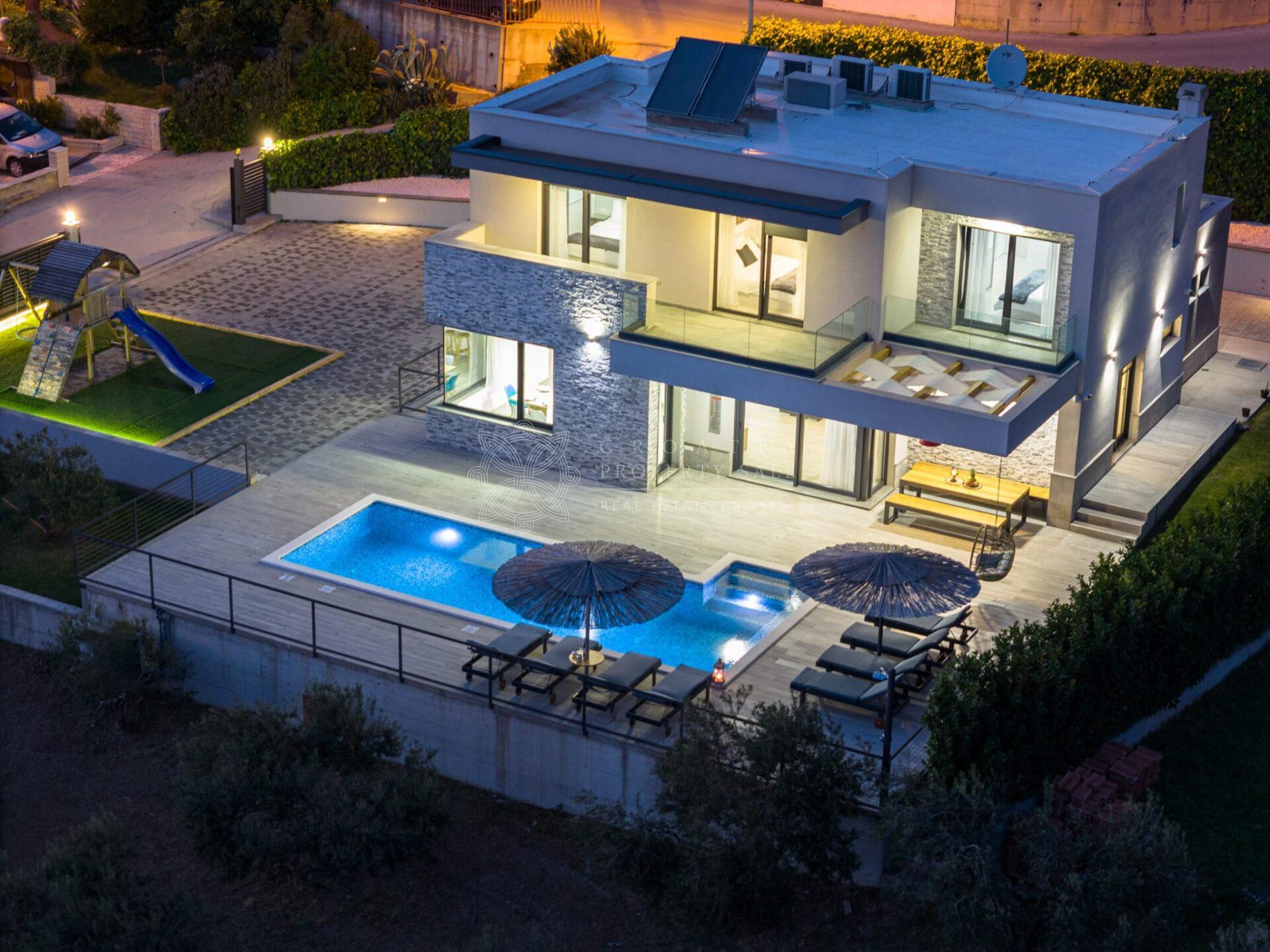 Croatia Split area modern villa with panoramic sea views for sale