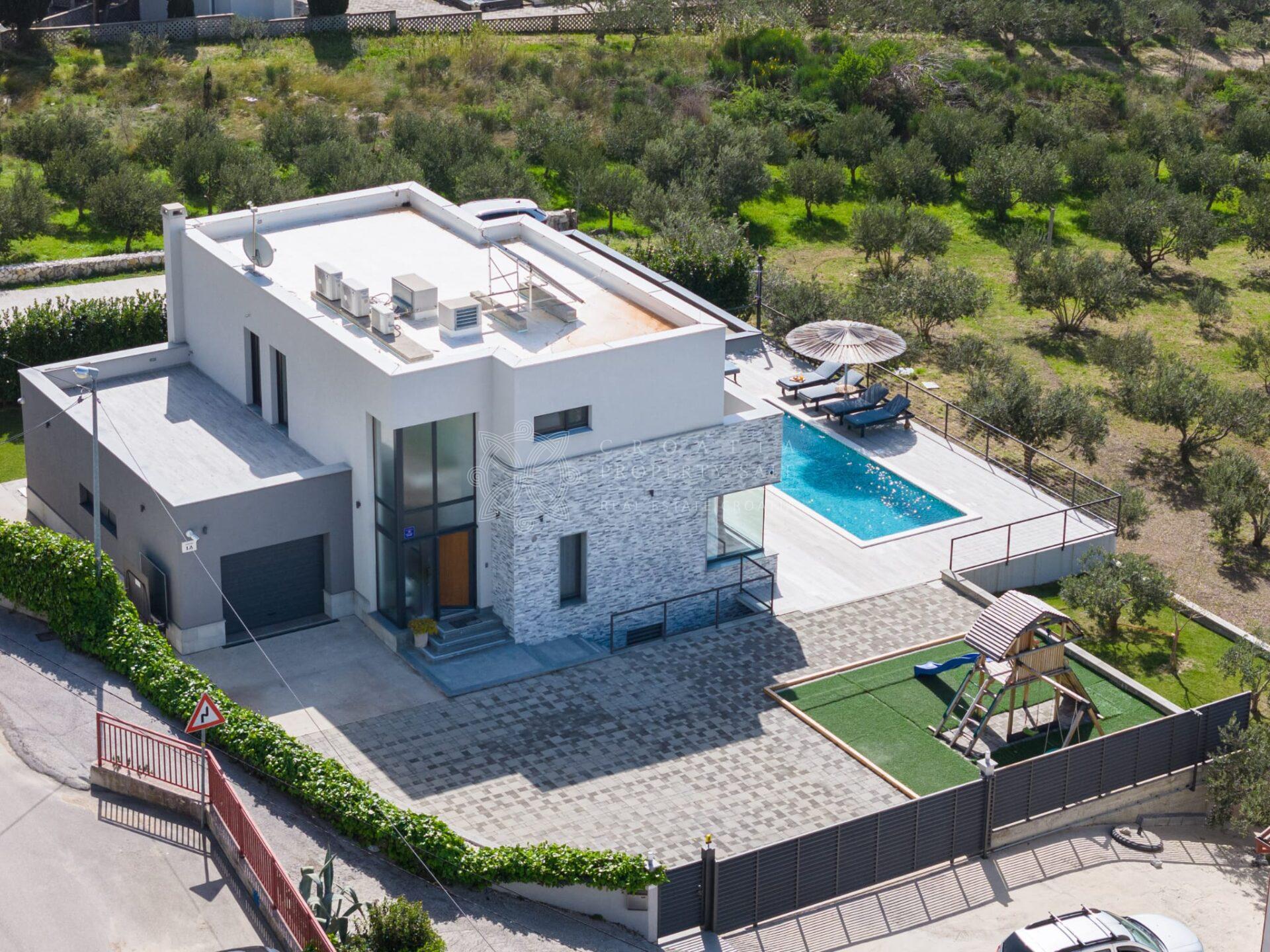 Croatia Split area modern villa with panoramic sea views for sale